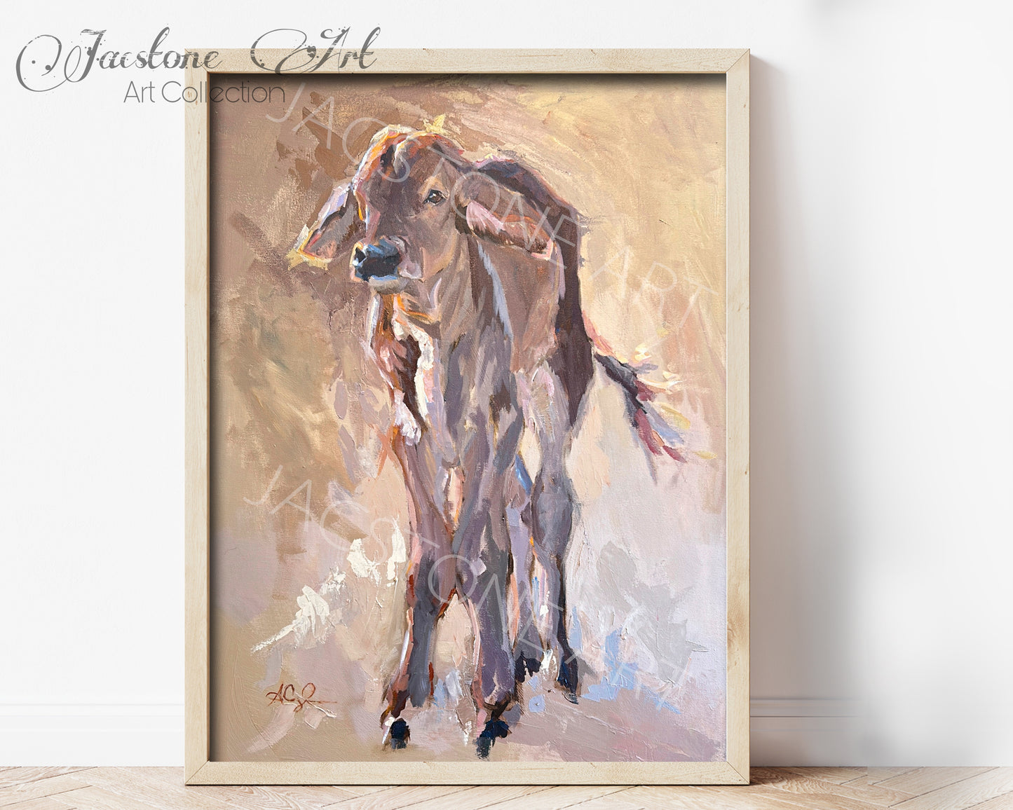"Cinnamon Outlaw"- Ranch Brahman Cattle Western Art- Art Print