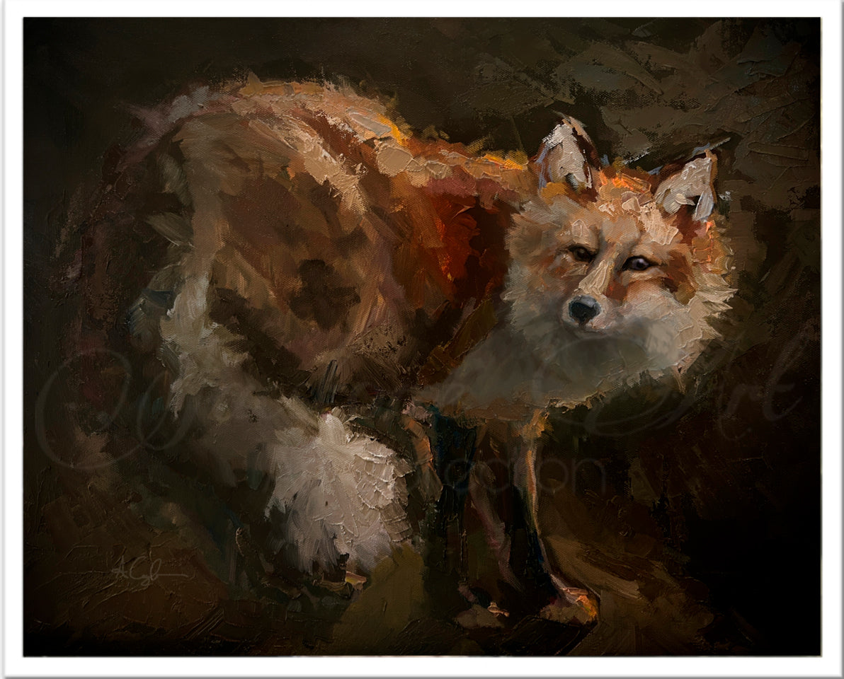 Vintage Style Fox Hunt Artwork- Art Print