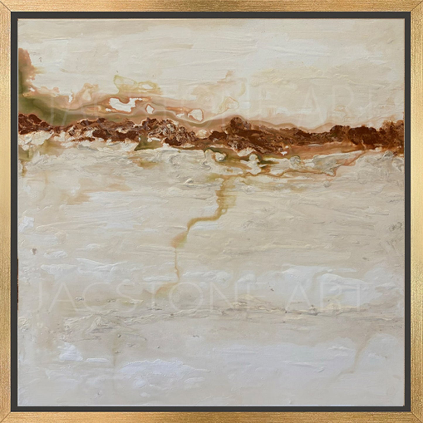 Terra Cotta I- Giclee Gallery Wrapped Canvas on Gold Floater Frame