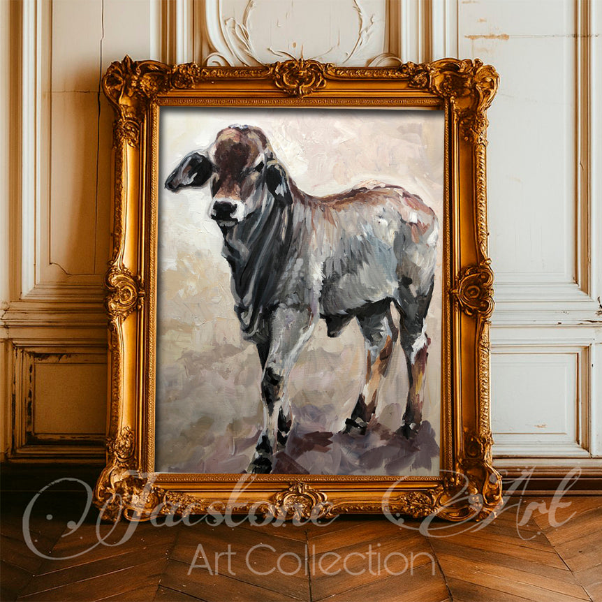 Calamity Jane-Brahman Calf Art Print