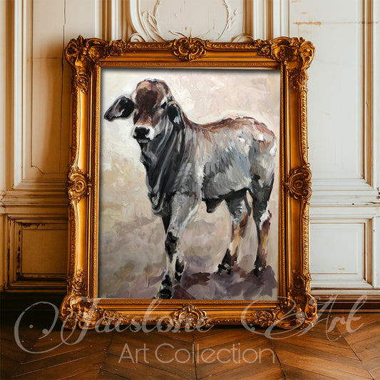 Calamity Jane-Brahman Calf Art Print