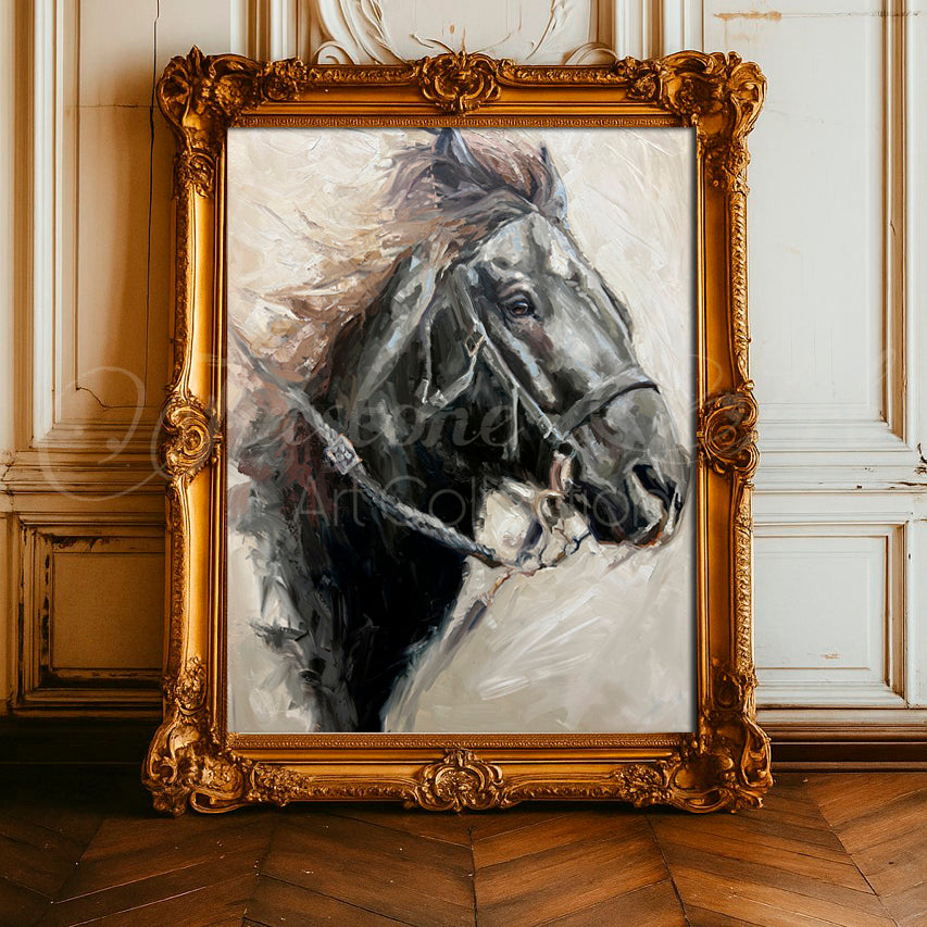 Bangtail Sterling- Ranch Horse Western Art- Art Print