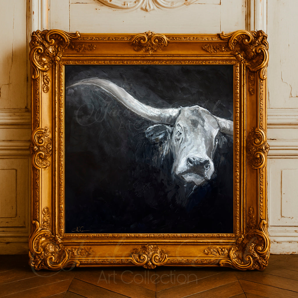 Thunder In the Night-Black- Bull Western Art Print