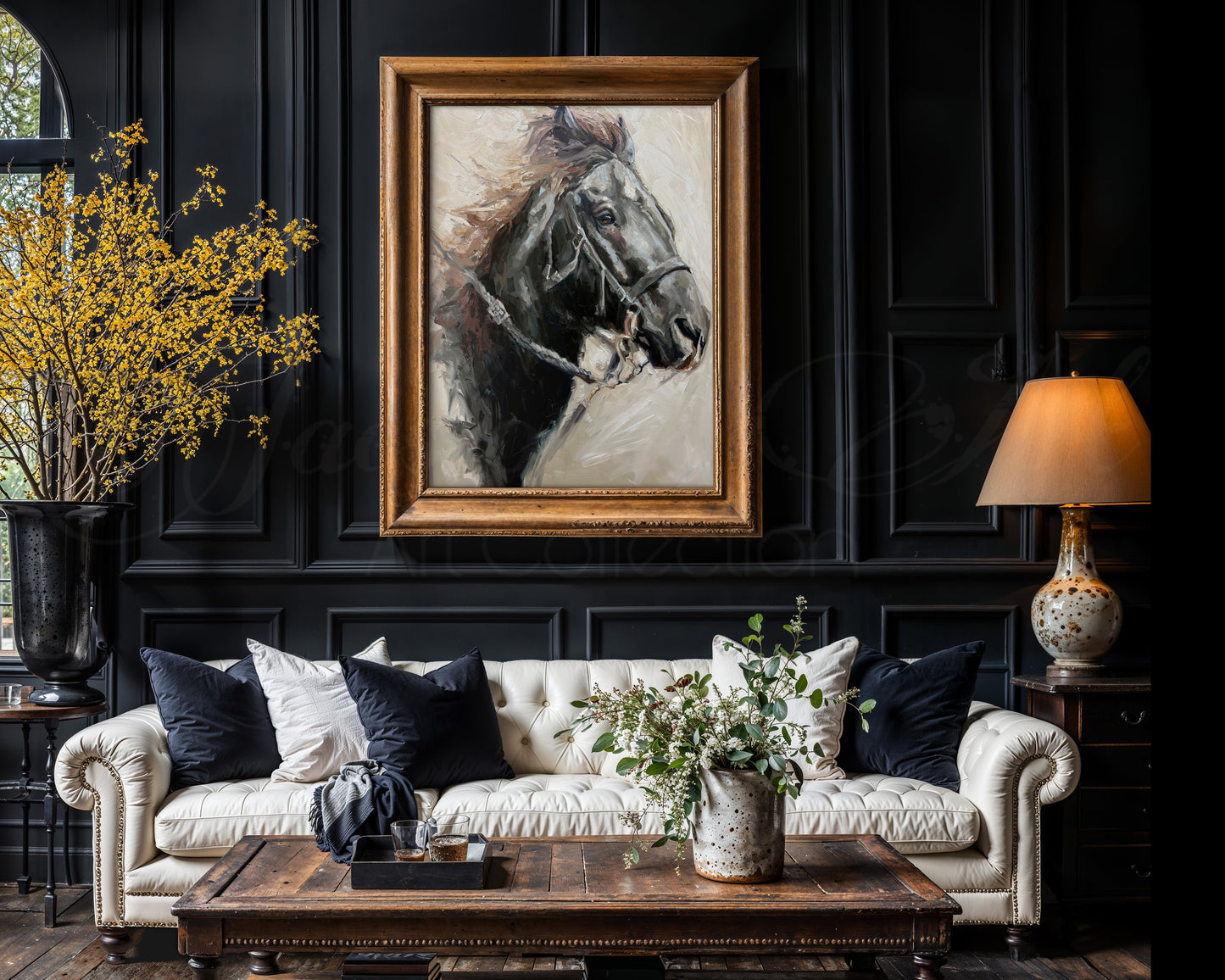 Bangtail Sterling- Ranch Horse Western Art- Art Print