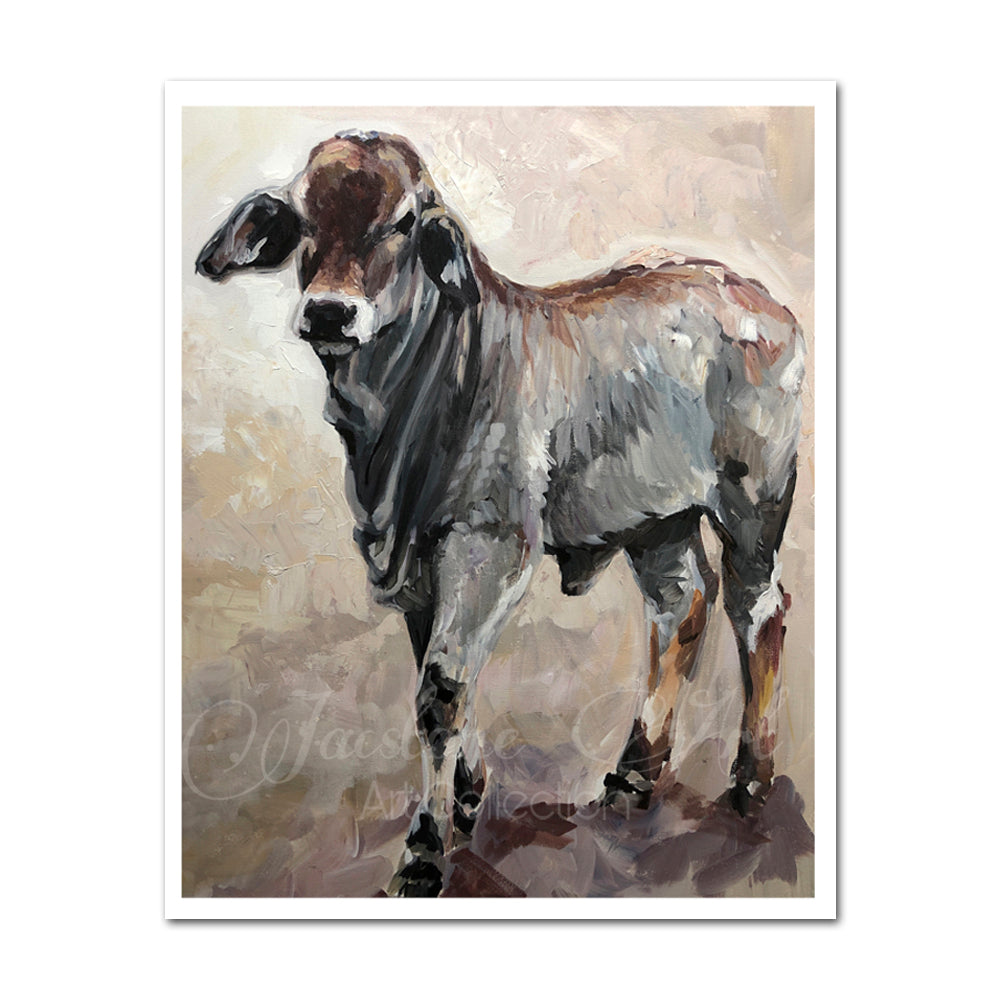 Calamity Jane-Brahman Calf Art Print