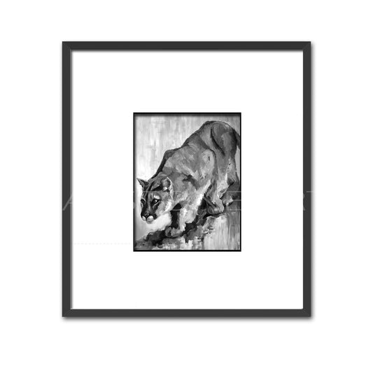 Black and White Acoose- Black Frames Fine Art Giclee-Veranda