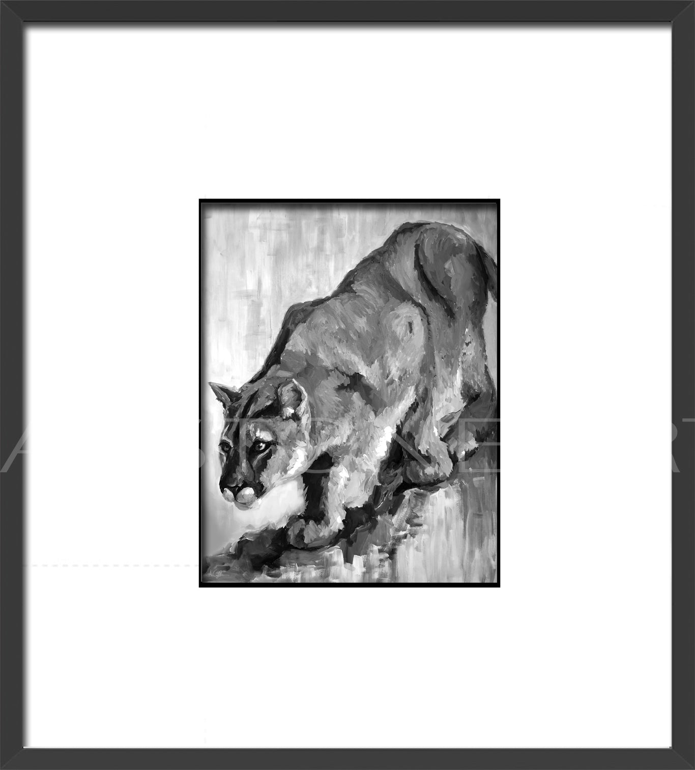 Black and White Acoose- Black Frames Fine Art Giclee-Veranda