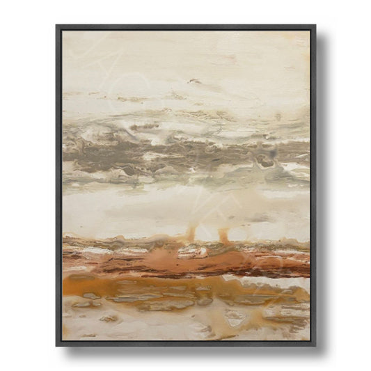 Desert I- Giclee Gallery Wrapped Canvas on Black Floater Frame