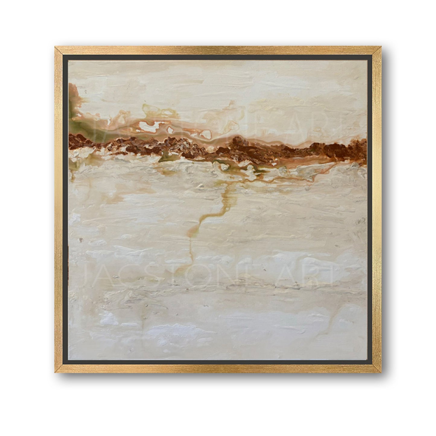 Terra Cotta I- Giclee Gallery Wrapped Canvas on Gold Floater Frame