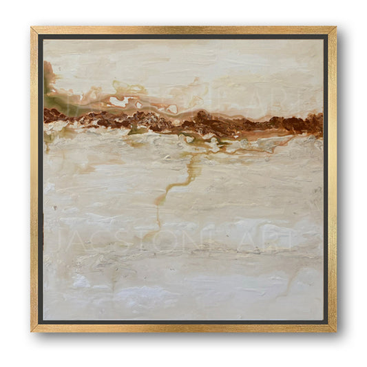 Terra Cotta I- Giclee Gallery Wrapped Canvas on Gold Floater Frame