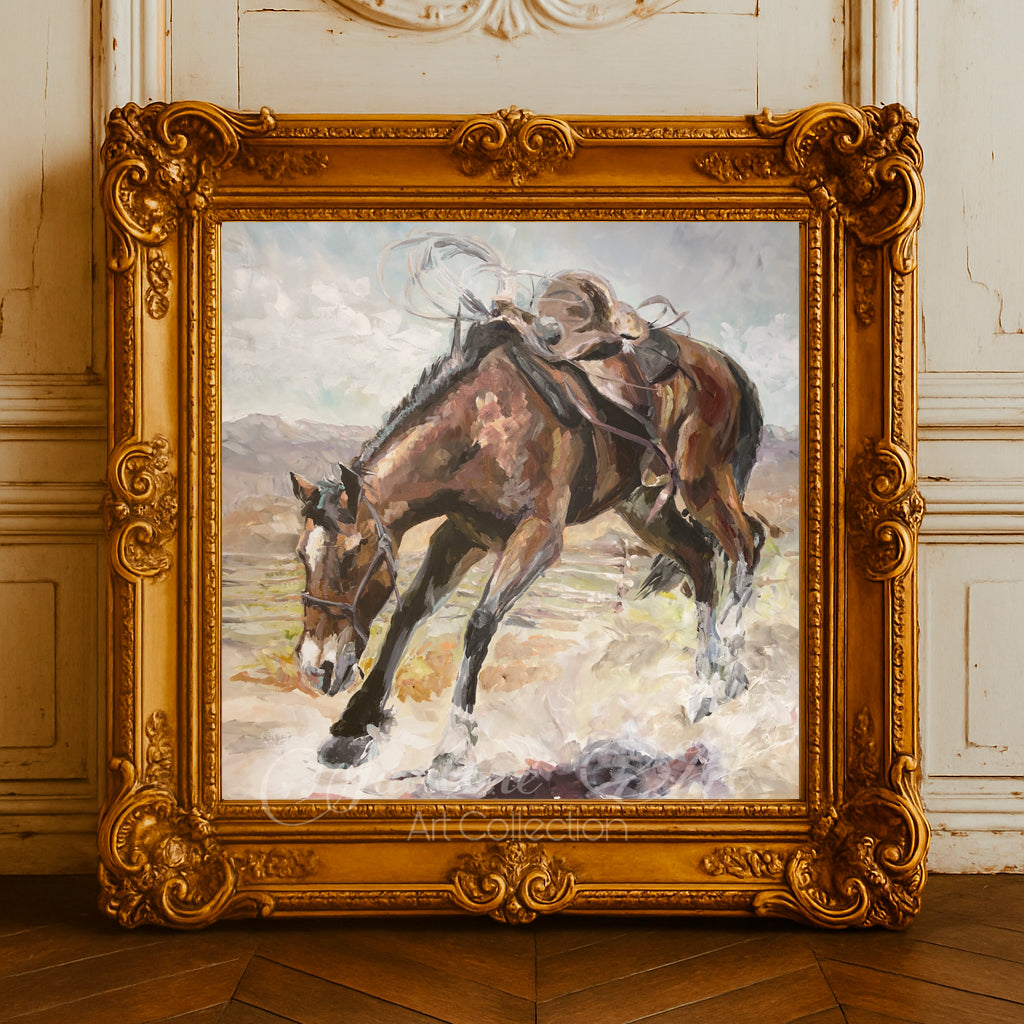 Bucking Horse- Art Print