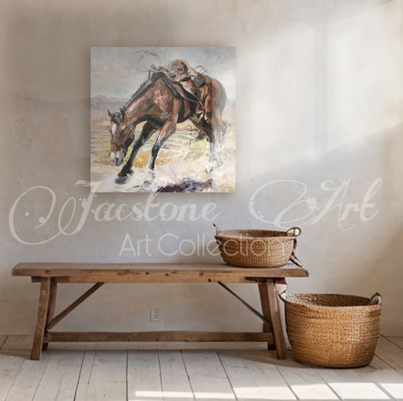 Bucking Horse- Art Print