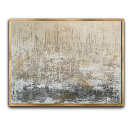 Pleasant Times- Gold Floating Framed Canvas