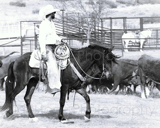 “Edgy” Western Cowboy & Work Horse Black and White Photography