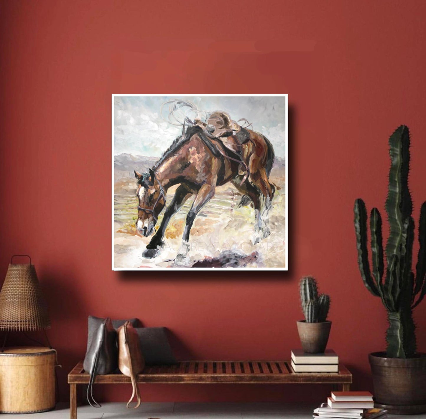 Bucking Horse- Art Print